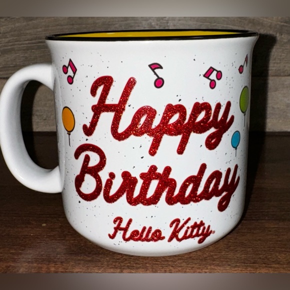 Hello Kitty Glitter HAPPY BIRTHDAY Mug - NEW - Picture 5 of 6